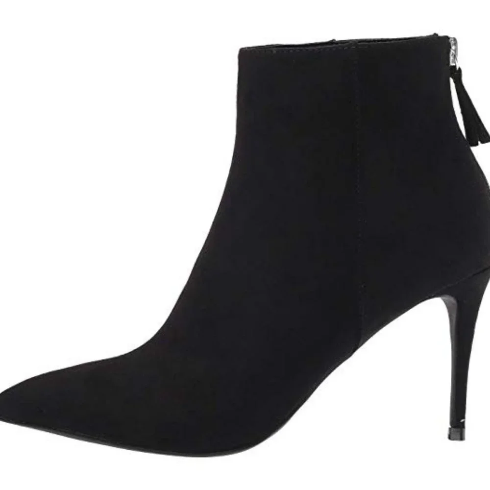 STEVE MADDEN Suede Pointed Toe Heel Booties